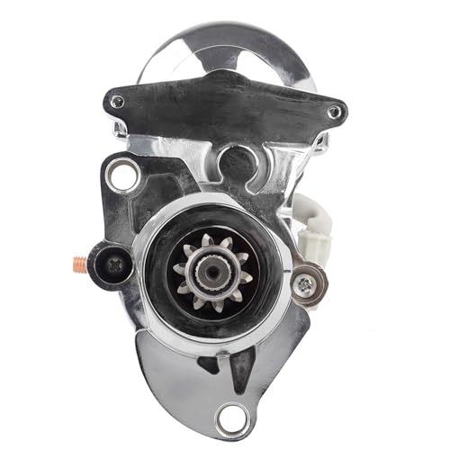 Image of Ezexpreze Chrome 18905N Starter Replacement New for 2006-2014 Road King Heritage Softail Dyna FLHR FLHRC FLHRS FLHT FLHX FLSTC, 31618-06 31619-06A 428000-3490 3491 410-52175 SHD0013 41052175