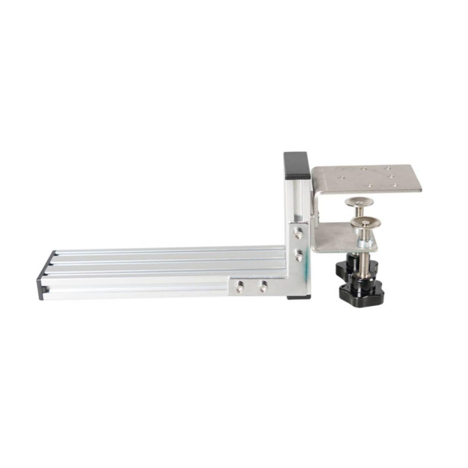 Adjustable L-Shaped Bracket with Mounting Plates Rigid Handbrake Mount Bracket Stainless Steel Handbrake Mount Firm for Sim Racers, Racing Simulator Rig, Desk Setup, Silver-picture-27