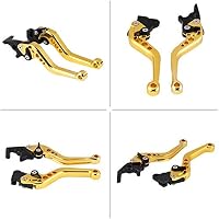 Yosoo Health Gear CNC Alumínium Motorkerékpár Fékkar és Kuplung Szett 22mm Kormányhoz - Univerzális, Sárga, Prémium Minőségű Alkatrész 4