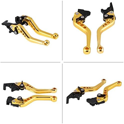 Yosoo Health Gear CNC Alumínium Motorkerékpár Fékkar és Kuplung Szett 22mm Kormányhoz - Univerzális, Sárga, Prémium Minőségű Alkatrész