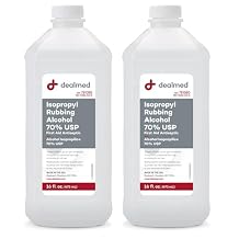 Dealmed Isopropyl Rubbing Alcohol 70% USP, First Aid Antiseptic, 16 fl. oz, 2 Pack