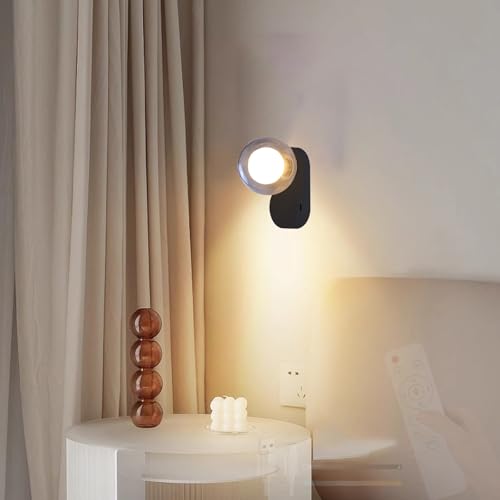 Lámpara de pared regulable con mando aplique LED recargable USB para pasillo