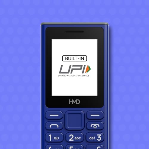 Image of HMD 105 Keypad Phone with Built-in UPI App, Hindi Phone Talker, Long-Lasting Battery, Wireless FM Radio | Blue