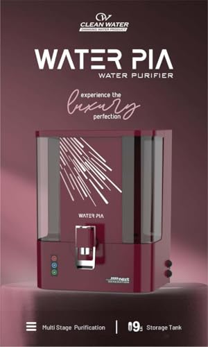 Cruze Water Pia RO + Minerals + TDS Water Purifier – 9 Litres | Next Generation Purification with Mineral Booster | Wall-Mountable & Stylish Design (Red Color)