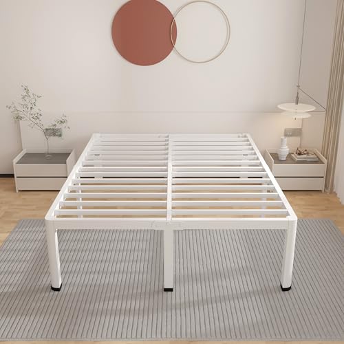 ROIL 18 Inch White King Bed Frame with Rounded Corner & 4 Mattress Baffles by ROIL - Used condition - Image 8