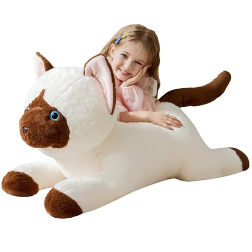 IKASA Giant Siamese Cat Stuffed Animal Plush Toy,Big Large Jumbo Soft Toys,30