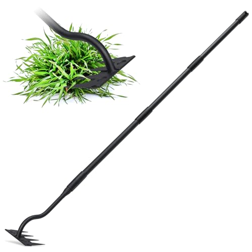 27"-56" LLarguest Adjustable Handle 4 Tine Weeding Rake $9.99 + Free Shipping w/ Prime or on $35+