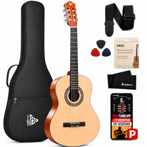 Pyle Beginner Acoustic Guitar Kit, 3/4 Junior Size...