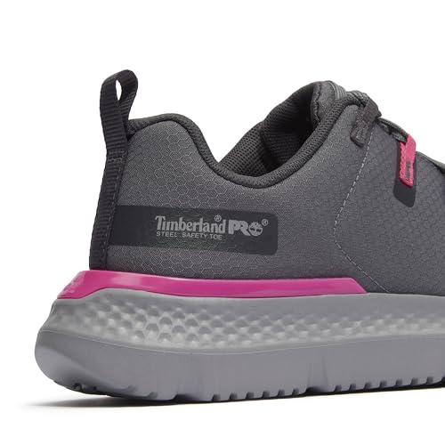 Timberland PRO Women's Intercept Steel Safety Toe Industrial Athletic Work Shoe, Medium Grey Ripstop, 8.5 M US