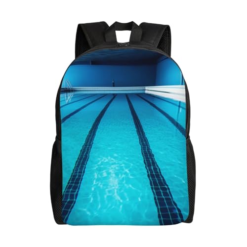 Blue Pool Laptop Backpack for Women and Men