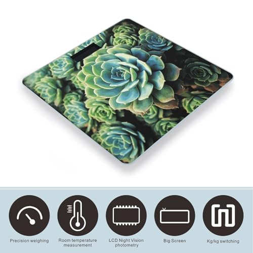 Báscula digital para baño con pantalla LCD y cinta métrica miniatura 3