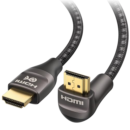 Cable Matters Câble HDMI coudé Ultra HD 8K 48Gbps (câble HDMI à 270 degrés) en Marron - 2 m