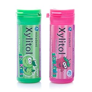 Miradent Kauwgom met xylitol voor kinderen (Apple + Strawberry)