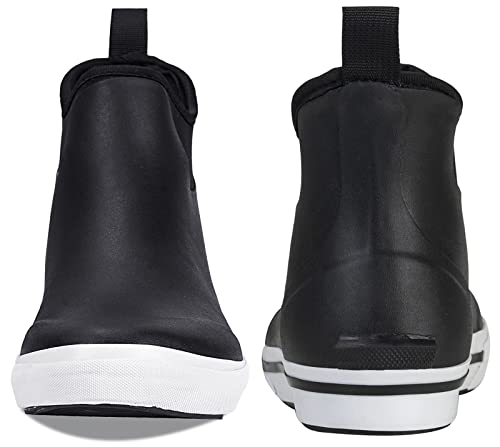 TENGTA Men's Waterproof Deck Boots Ankle Rain Footwear Neoprene Rubber Shoes4