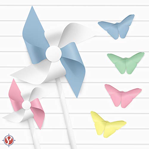 Easter Colored Card Stock Paper, 8.5 X 11" Multi-Color Bulk Cardstock For Spring Greetings, Gift Tags, Art & Crafts, Invitations | 25 Pink, 25 Green, 25 Blue, 25 Canary, 25 White (125 Sheets Total) #TOP3