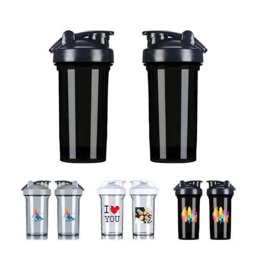 Custom Protein Shaker Bottle: Personalize Your Fitness Hydration Today 2 Xswzaqolk Custom Shaker Bottles for Protein Mixes Customized Fitness Water Cup with Handle 18 Oz Shake Bottle for Gym Outdoor Sports Two-Side Print, PureBlack