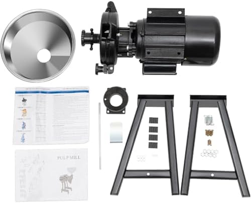 2 in 1 Electric Grain Grinder Mill - Commercial Wheat & Feed Mill Crusher, Dry Grinder with Funnel for Grains, Corn, Spices, Rice & More - Perfect for Home & Kitchen Use