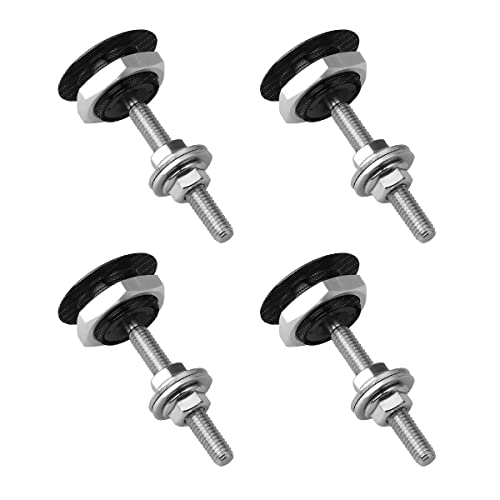 4PCS Universal Vehicle Hood Pins, Quick Release License Plate Lock Clip, Push Button Bonnet Kit, Aluminum Alloy Quick Latch Lock for Auto Bumper, Diameter 1.18 inch Fits Most Cars (Carbon Fiber)