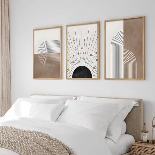 Peintures murales géométriques minimalistes de qualité supérieure sur toile - 3