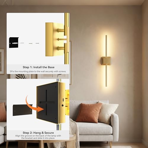 Image of Torchlet Battery Operated Wall Sconces Set of 2, Rechargeable Wall Lights