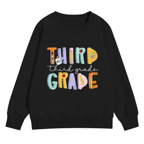 Third Grade Graphic Sweatshirts for Boys Girls Back to School Clothes First Day of School Y2K Preppy Tees Tops2