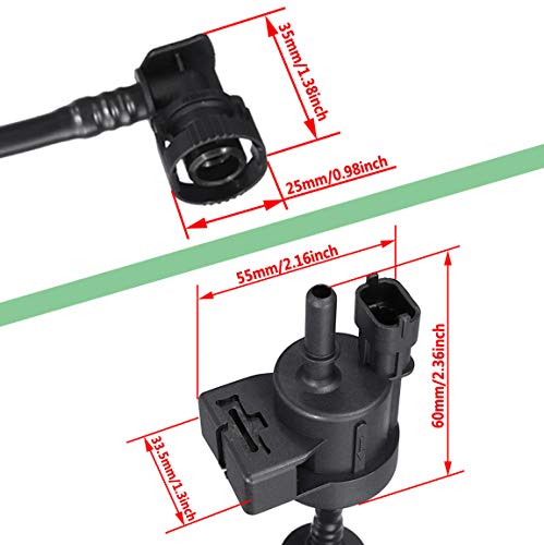 55573017 Emission Vapor Canister Purge Solenoid Valve For Chevy Chevrolet Cruze Sonic Trax Buick Encore 1.4L L4 Year2012 2013 2014 2015 2016 2017 2018 Replacement For Evap Vent Purge Control Valve #TOP5