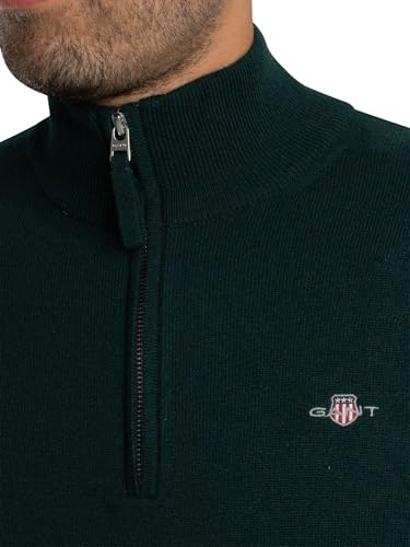 Gant Herren Superfine Lambswool Half Zip Pullover, Tartan Green, S EU – Ansicht 4