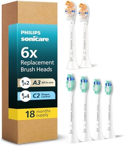 Philips Sonicare 6 Pack with up to 18 Month Supply, Includes Prem...