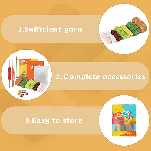 Image of kgxulr Crochet Kit, Monstera Leaves Knitting Kit, Crochet Kit for Beginners | Crochet Kit for Beginners, Crochet Flower Kit, Beginner Crochet Kit for Adults with Step-by-Step Video Tutorials