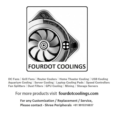 Image of Fourdot Industrial High Speed Laptop Cooling Pad for Gaming Laptops (Dodger-S for 17.3inch Laptop)