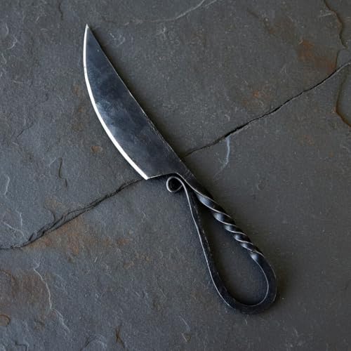 FH TRADERS Handmade Viking Knife with Leather Sheath – Handcrafted Carbon Steel Blade, Traditional Norse Style Hunting & Camping Knives, Gift for Men Collectors & Outdoor Enthusiasts.