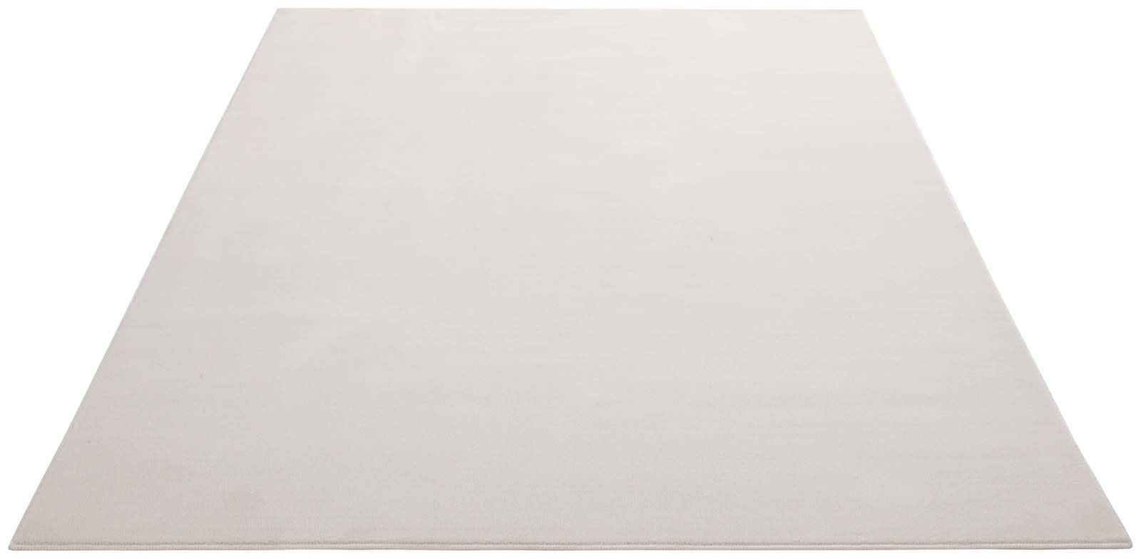 Taracarpet Teppich Kurzflor weicher Designer Uni Bodenbelag Madrid fürs Wohnzimmer, Kinderzimmer, Schlafzimmer und die Küche geeignet New Creme 240x240 cm