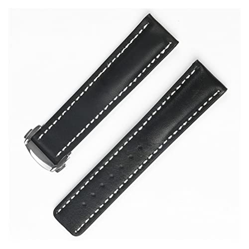 Bracelet de montre en cuir 20mm compatible avec Tissot 1853 et Breitling
