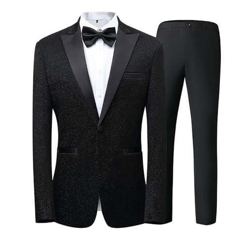 Costume doré haut de gamme style britannique avec blazer scintillant et pantalon de cérémonie