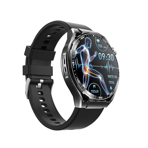 Genérico 2025 Smartwatch Hombre - De 𝐆𝐥𝐮𝐜𝐨𝐬𝐚 En Sangre 1.55' Smart Watch Mujer Podómetro Responder/Realizar Llamadas para Android Y iOS F2000526,Silicone