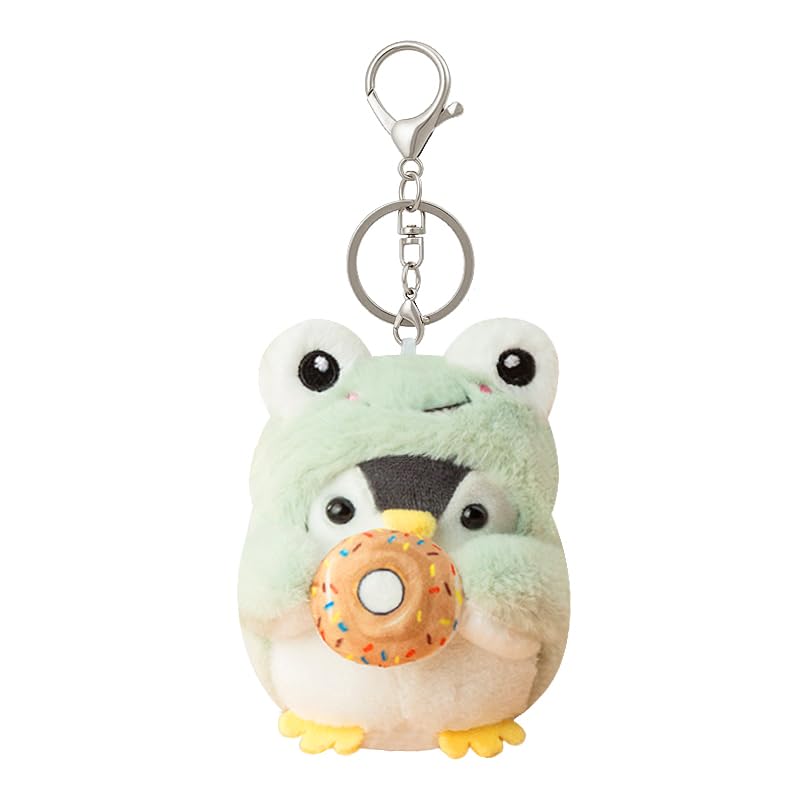 Hanaoops Porte-Clés pour Femme Fille Porte Clés en Peluche Mignons Décoratifs Pendentif en Peluche Bijou de Sac à Main pour Enfants et Adultes (Grenouille, taille...