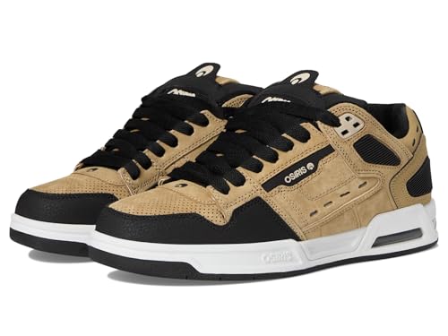 Osiris Men's Peril Skate Shoe, Tan/Black/White, 12