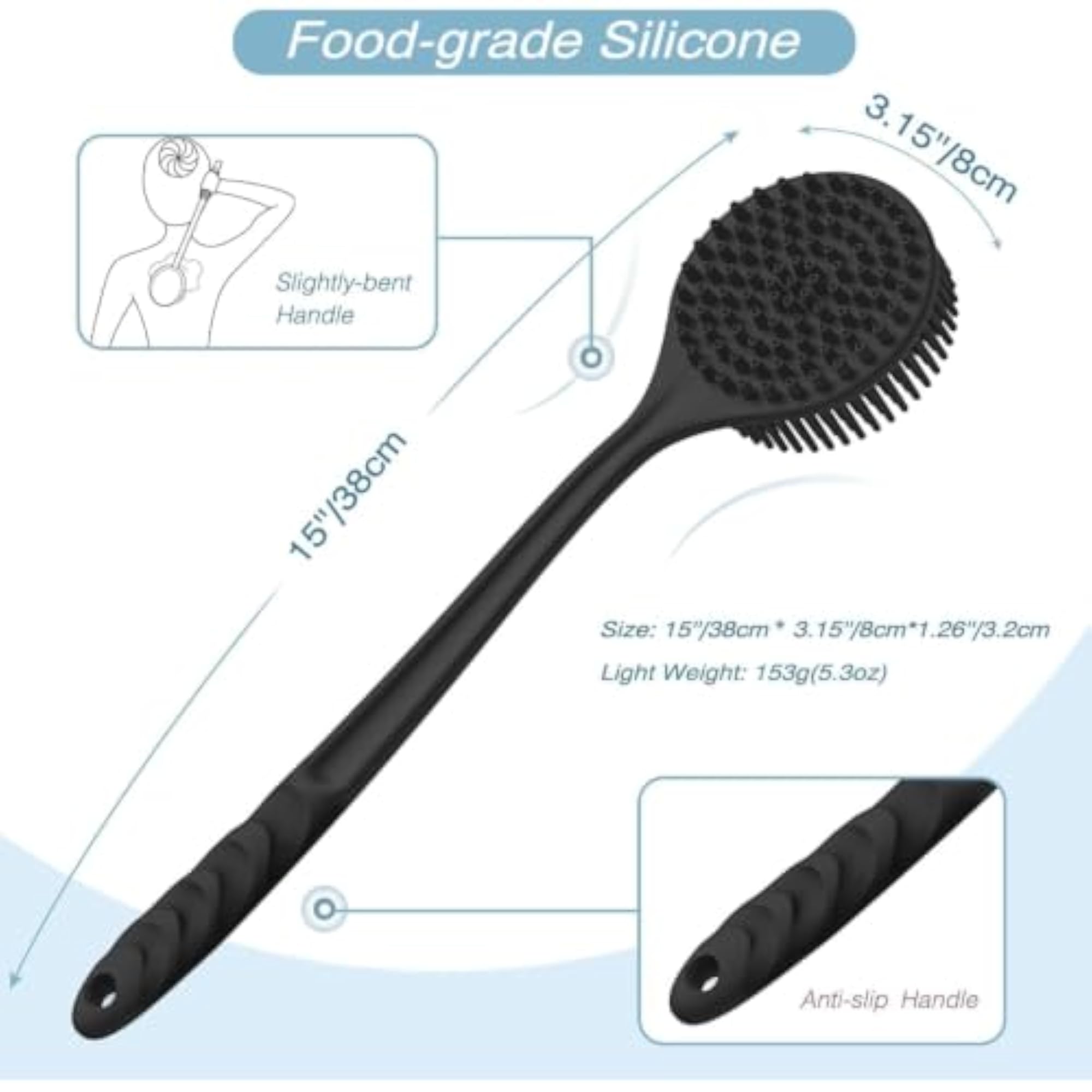 5-in-1 Silicone Body Scrubber & Bath Set