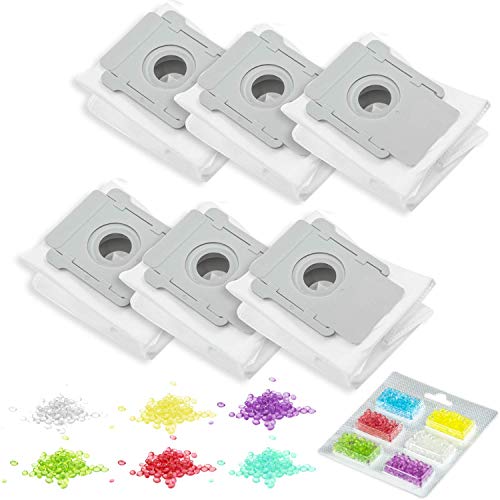 HiWin 6 Pack Replacement Dirt Disposal Bags Compatible with Roomba i7(7150),i7+/Plus(7550),s9+(9550) Robot Vacuum Cleaner