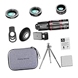 SEAYACK Teleobjetivo Tipo Clip 28X con De Fotografía Macro Gran Angular para La Mayoría Los Teléfonos Móviles Conjunto Fotografía con Lentes Múltiples para Teléfonos Inteligentes