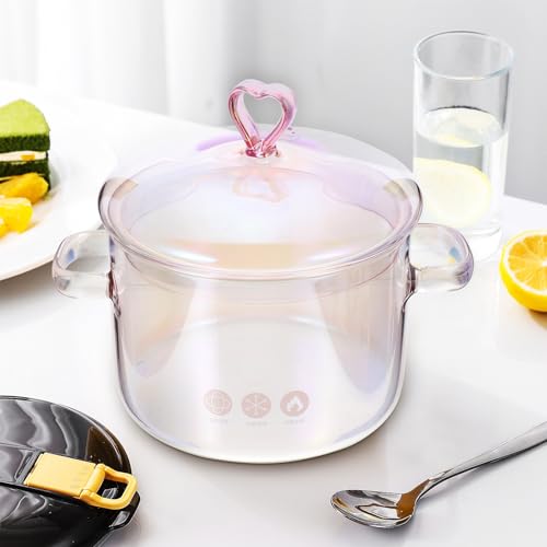 Casserole cuisson de ramen en verre 1400ml Levemolo avec couvercle - 5