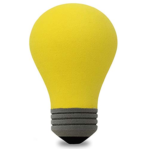 Genuine Coolballs Limited Edition Yellow Bright Idea Light Bulb EVA Foam Antenna Topper Auto Accessory - Fits Thin Style Antenna