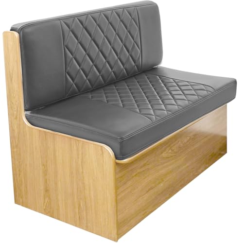 Attliahome 5-Inch Thick RV Dinette Cushion of PU Leather Replacement Camper Cushions Includes 1 Booth Seats and 1 Backrests for RV Camper Trailer Bed (Dark Grey 36)