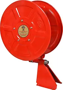 ECO FIRE ISI Mark Mild Steel and Plastic First Aid Hose Reel Drum with 30mtr Pipe and Nozzle (Red)