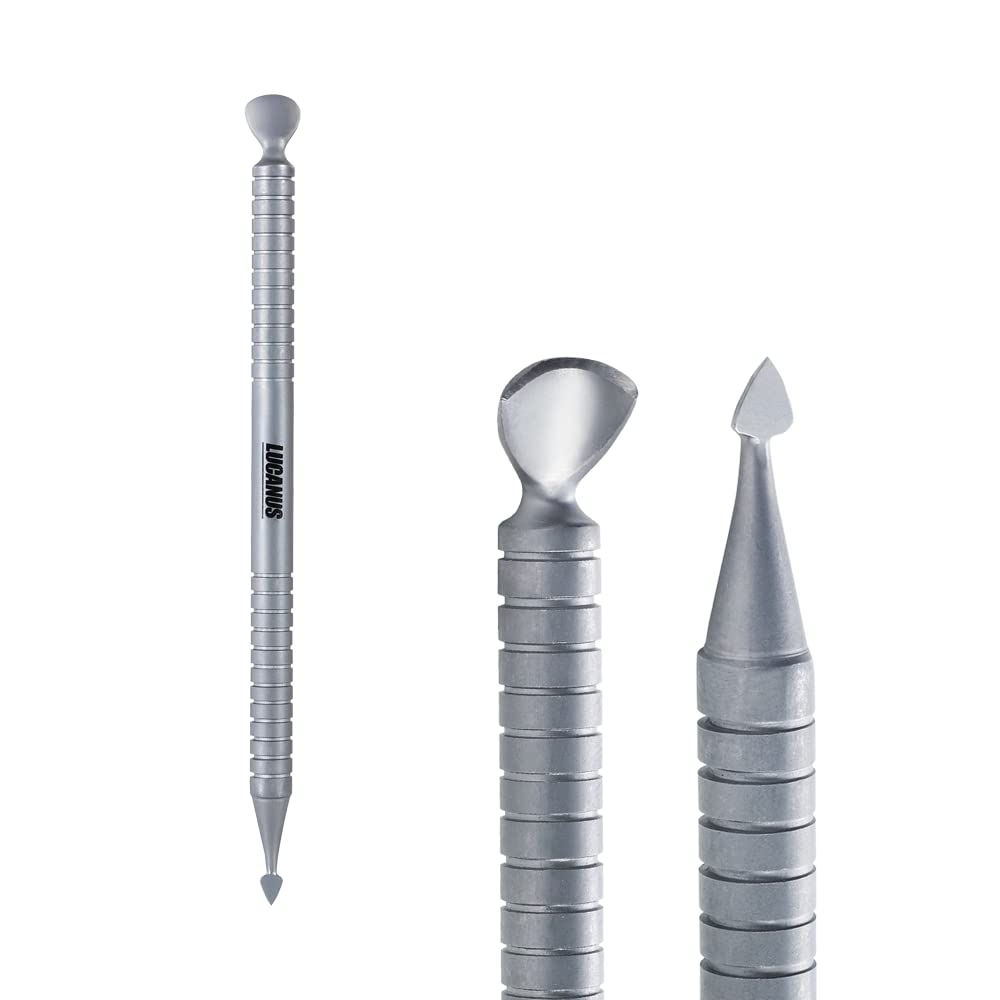 LUCANUS Multi Cuticle Pusher Hand Sharpened blade Stainless Steel Manicure and Pedicure Tool for Fingernails and Toenails