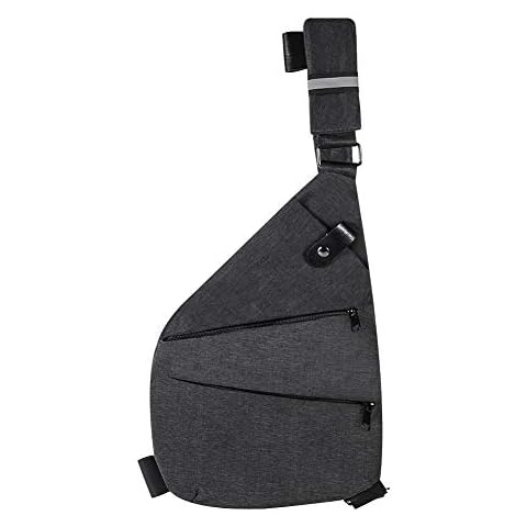 faddy-1 Sling Bag Crossbody Shoulder Chest Bags Sling Backpack Anti Theft Sling Daypack Sash Bag Travel Backpack for Men Women(Gray Right Chest) Cover