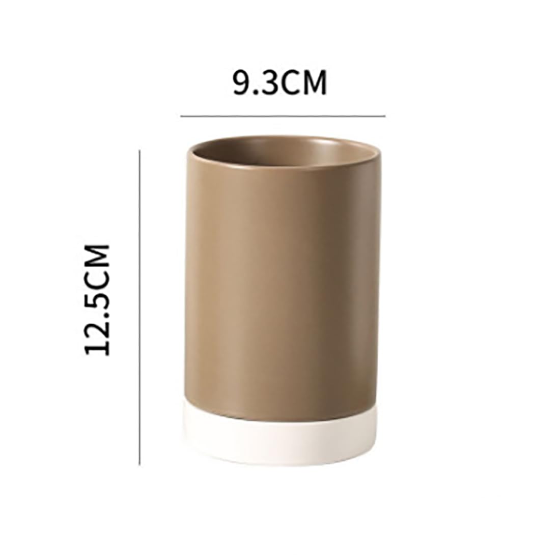 Colias Wing Ceramic Utensils Holder, Utensils Crocks, Small Kitchen Storage Crock-Brown