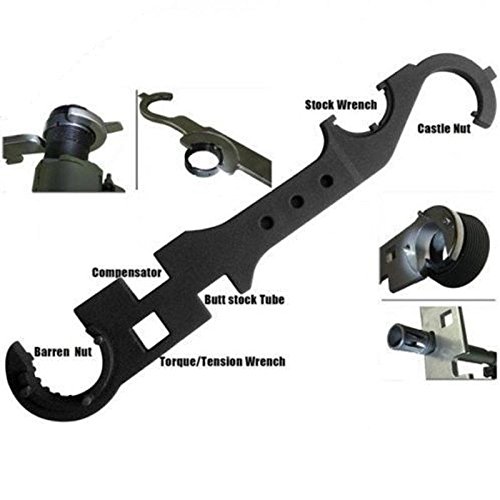 AR15/M4 Steel Armorer's Wrench for Removal and Installation of AR15/M16 Barrels/AR15/M4 Stock Combo Wrench - Image 4
