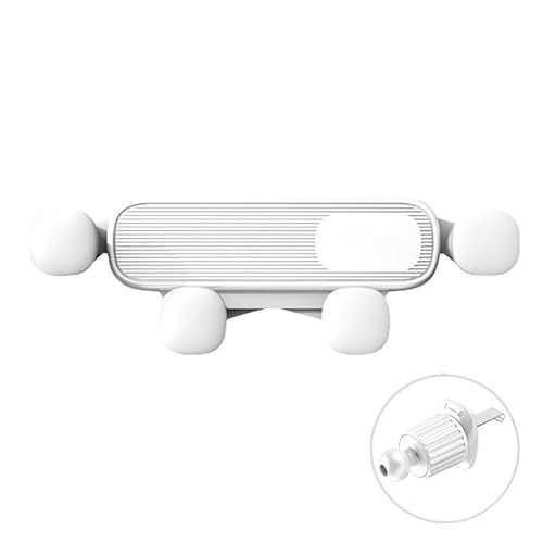 Car Phone Mount Holder for Toyota C-HR/Camry/Corolla/HiAce/Hilux, Never Blocking, Phone Mount with One Hand Operation Design, Bumpy Roads Friendly,2 Hook Base-B White