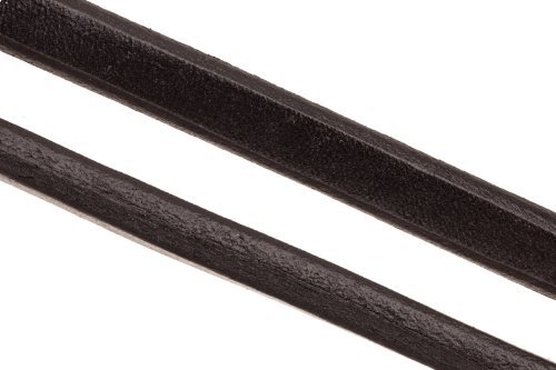 Black Licorice Leather Cord for Licorice Charms 10x6mm, Custom-Cut Length Available